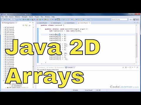 Java Tutorial - 04 - Two Dimensional Arrays