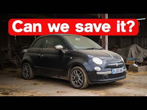 Deep Cleaning an Abandoned Fiat 500 - UNBELIEVABLE TRANSFORMATION!!!