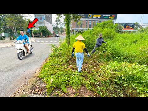 The owner of the land was “SHAMED” when he saw us coming to help clean the sidewalk.