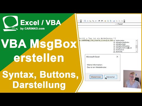 Microsoft Excel VBA Messagebox erstellen - carinko.com