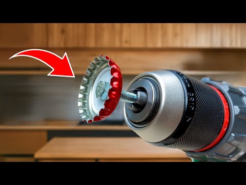 Just insert a beer bottle cap into the Drill! Millions of people don't know this secret😱!!