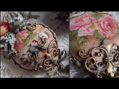 Vintage ornament 🌸🐦🌺 Decoupage tutorial