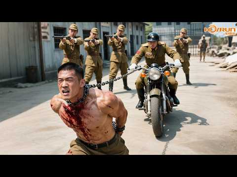 POW forcibly is dragged by Japanese troops with a motorcycle—he escapes and slaughters the Japanese!