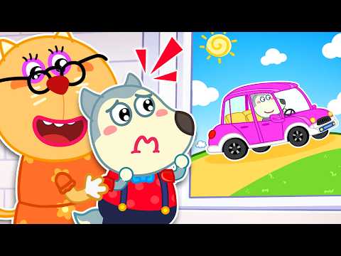 Don't Leave Me Here, Mommy! 🏫 First Day of School | Wolfy - Baby Cartoons