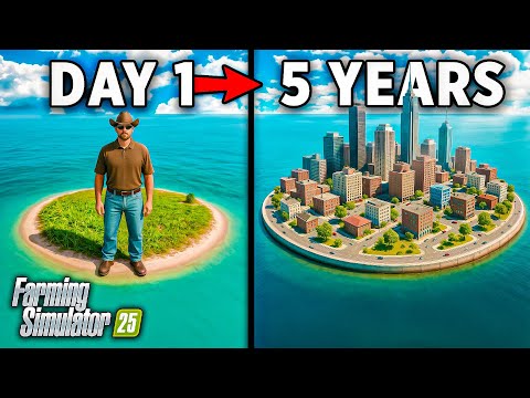 I survived on an island for 5 years in Farming Simulator 25! - FULL MOVIE!