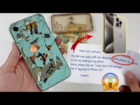 How i Turn Destroyed iPhone 11 into Brand New iPhone 15 Pro for Gamer Boy with DIY Housing