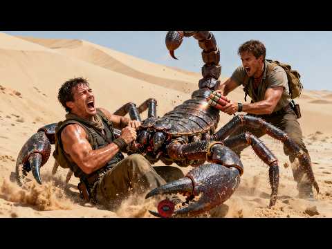 Giant scorpions descend, desert treasure hunt turns deadly.