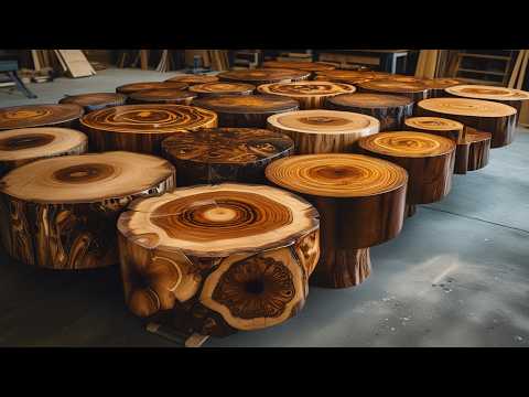 You'd Never Guess What These Unique Dining Table Started As! (Hint: It Was Just Logs)