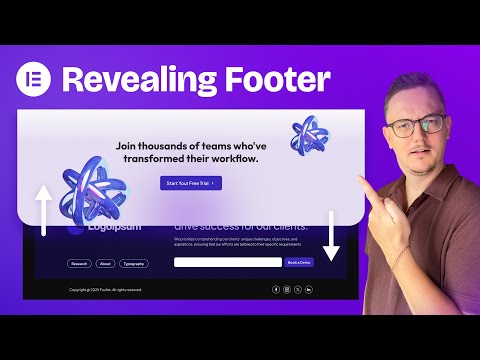 A Clean Sticky Footer with Rounded Corners in Elementor Pro (web design trend)