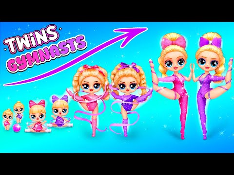 Сестры гимнастки растут вместе: Милая и Крутая! Поделки для кукол ЛОЛ