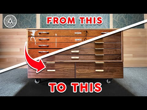 $40 Craigslist Flat File to $2000 Heirloom Cabinet