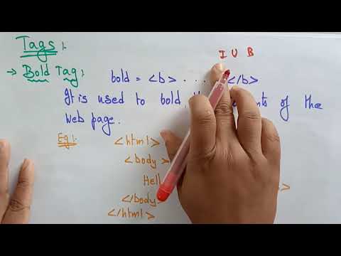 HTML tags | Part-1/3 | WT | Web Technology | Lec-05 | Bhanu Priya