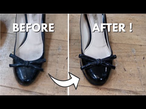 They SHINE again !  PRADA Heels Repair | Shoe restoration & patent leather cleaning