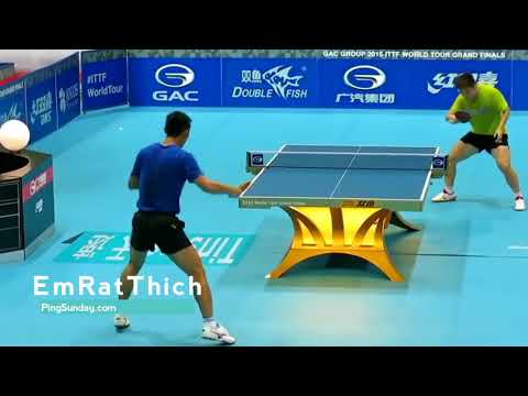 Zhang Jike training slow motion to study