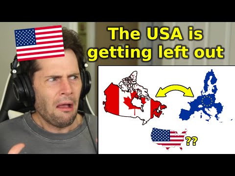 American Reacts to NEW Canada-EU Partnership