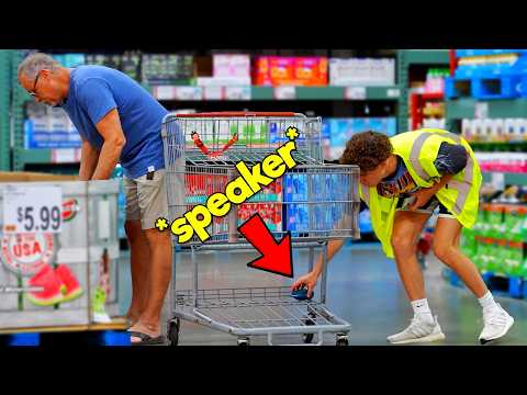 Blasting Speaker in Cart Prank