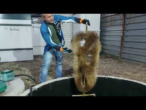 Аэрация для септика. Комплект состоит из аэратора, компрессора HP-60 и ершовой загрузки.