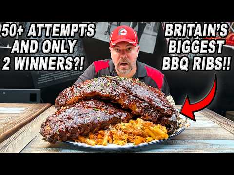 Only 4% Beat Great Britain's MEATIEST "Man V Ribs" BBQ Challenge in London, England!!