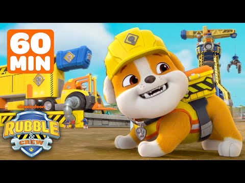 Rubble's MEGA Barkyard Zoomer & Crane Tower Builds! | 1 Hour | Rubble & Crew