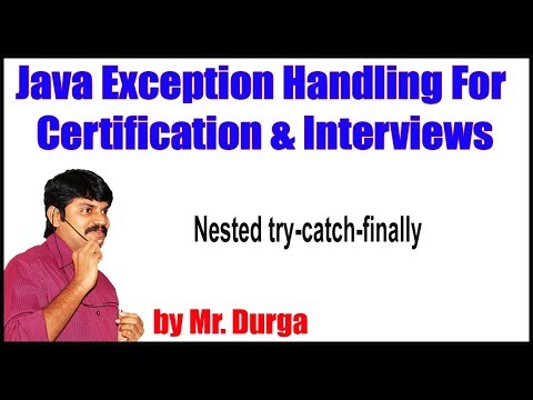 Java Exception Handling || Nested try catch finally || by Durga Sir