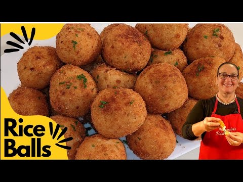 Cheesy Rice balls- Arancine cacio e pepe  with no meat filling, just cheese and, a vegetarian dish.