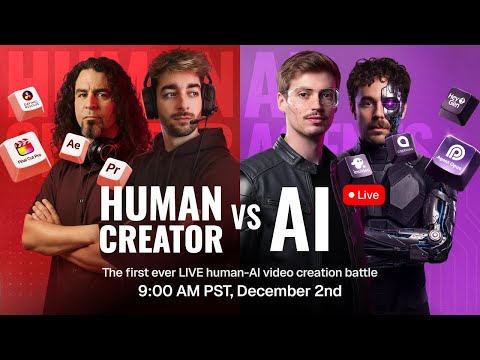 Live Human vs AI Editing Challenge, YOU Decide the Winner!