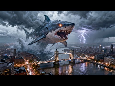 【2026灾难爽片】吞天巨鲨破浪升空，百米高空俯冲人类都市！！#吞天巨鲨 #惊悚 #怪兽 #灾难 #电影 #movie #电影派对 #巨鲨 #鲨鱼