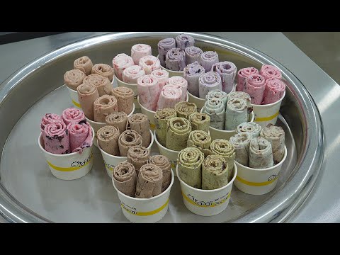 Interesting Iron Plate Ice Cream Master! Ice Cream Recipe Collection