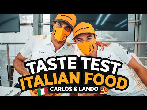 Carlos Sainz and Lando Norris Try Italian Food