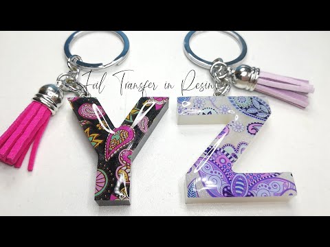Easiest Resin Letter Keychains | Design #18 | What I do with leftover resin? #resinart #resin #diy