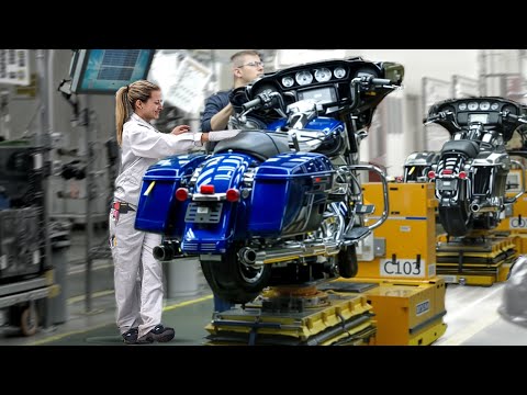 How are Harley-Davidson motorcycles built in the United States?