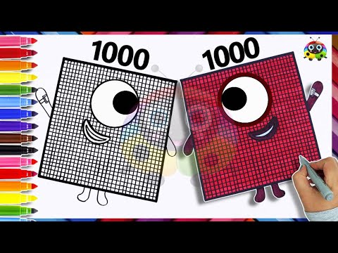 Learn How To Draw Numberblock 1000 | Drawings & Coloring Tutorial For Kids  | Easy Drawings Art