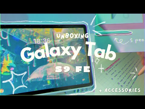 🌱 unboxing samsung galaxy tab s9 fe [silver 128gb]  + accessories ( as an artist + stem student)