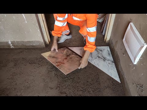 أسرع طريقة لتركيب السيراميك على الأرض والنتيجة مدهشة لا يشتغل بيها إلى المحترفين