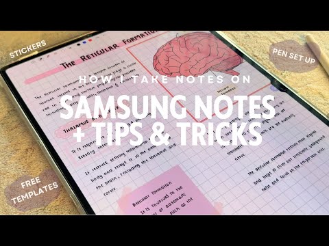 How to take notes on Samsung Tab Like a Pro |Step-by-Step Guide, templates, stickers & more 🎀