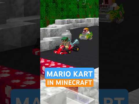 Mario Kart in Minecraft #shorts #minecraft