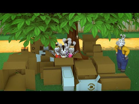 Непоседа Зу 🦓 картонная крепость 📦