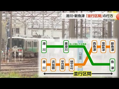 The future of the Toyama Chiho Railway Main Line "parallel section" between Namekawa and Shin-Uoz...