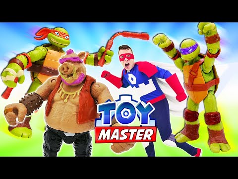 Видео игры битвы - Черепашки Ниндзя в команде Шредера! - Сборник видео Той Мастер и Ninja Turtles