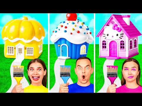 Eine Farbige Haus Challenge | Lustige Situationen und Scheitert von Challenge Fun