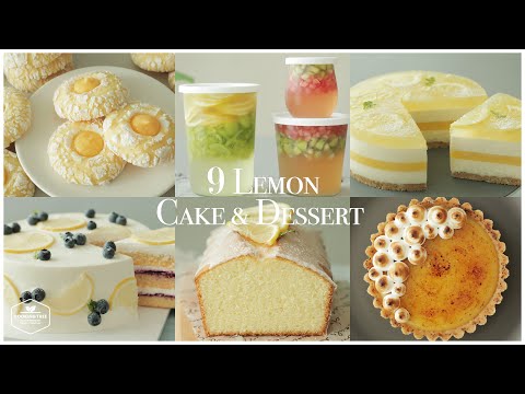 9 Lemon Cake & Dessert Recipe | Baking Video | Cheesecake, Cookies, Pound cake