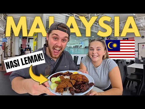 FIRST TIME TRYING NASI LEMAK IN KUALA LUMPUR! 🇲🇾 The National Dish of Malaysia AMAZED us!!