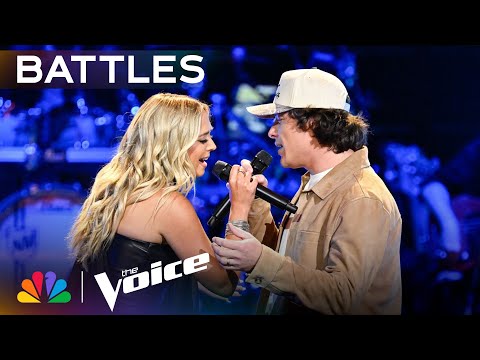 Leyton Robinson & Manny Costello's Magic "Think I'm in Love With You" Duet | The Voice Battles | NBC