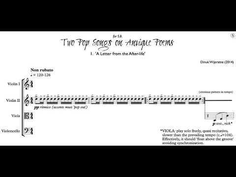 Dinuk Wijeratne: 'A Letter from the Afterlife', featuring the Afiara String Quartet