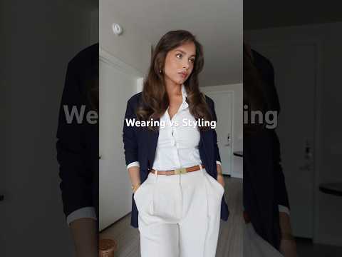 Wearing vs styling π #fashionhacks #howtostyle #styling #classicstyle #preppystyle