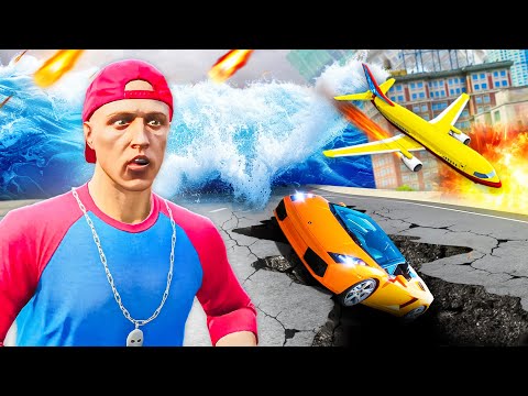 GTA 5 - ALLE NATURKATASTROPHEN ÜBERLEBEN! (Tsunami, Meteor, Erdbeben)