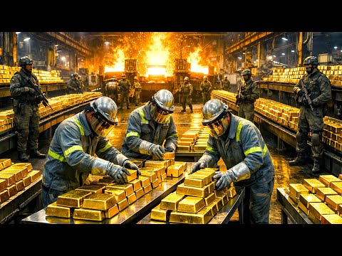 Inside the Gold Bar Factory – How Tons of Ore Become 24K Gold (Full Process)