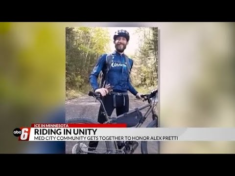 Med City honors Alex Pretti in “Riding in Unity” bike ride in Rochester