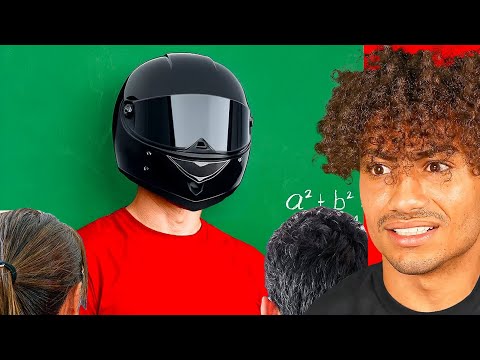 BOY WEARS BIKE HELMET TO SCHOOL..