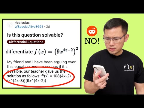 My friend & I have been arguing over this chain rule derivative. Is it possible? Reddit r/calculus